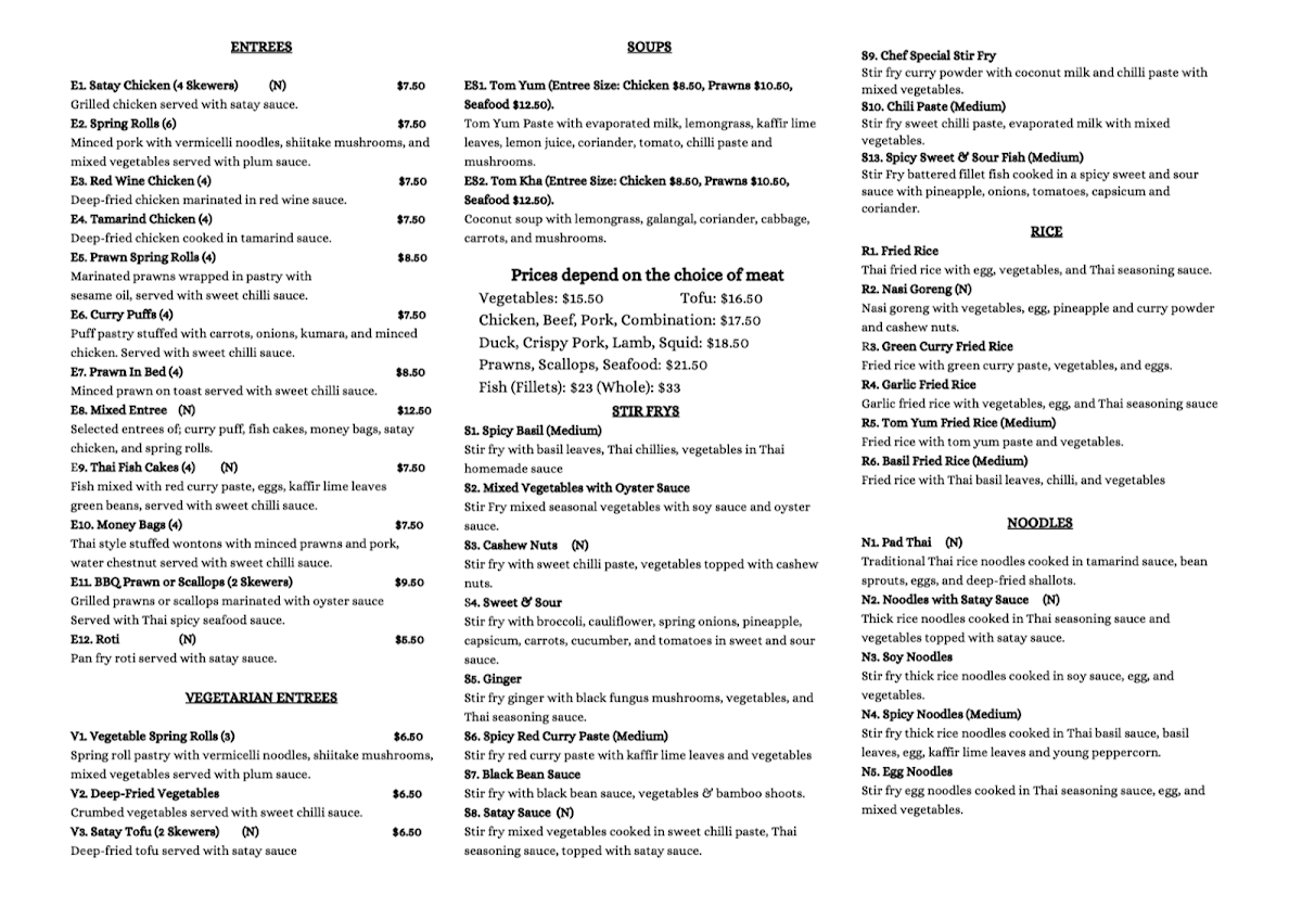 Menu Smile Elephant Thai Restaurant-4