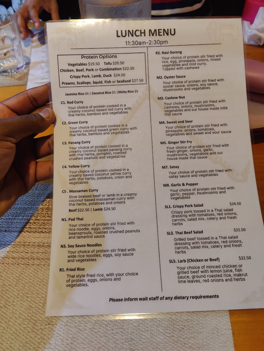 Menu Smile Elephant Thai Restaurant-7